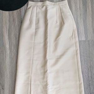 Vintage 1896 Tan Japanese Wool Long Skirt Small